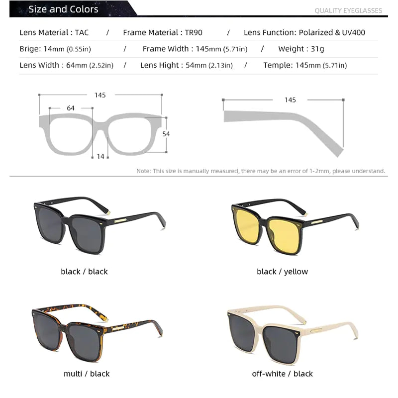 Gafas de sol polarizadas de diseñador UV400 para mujer